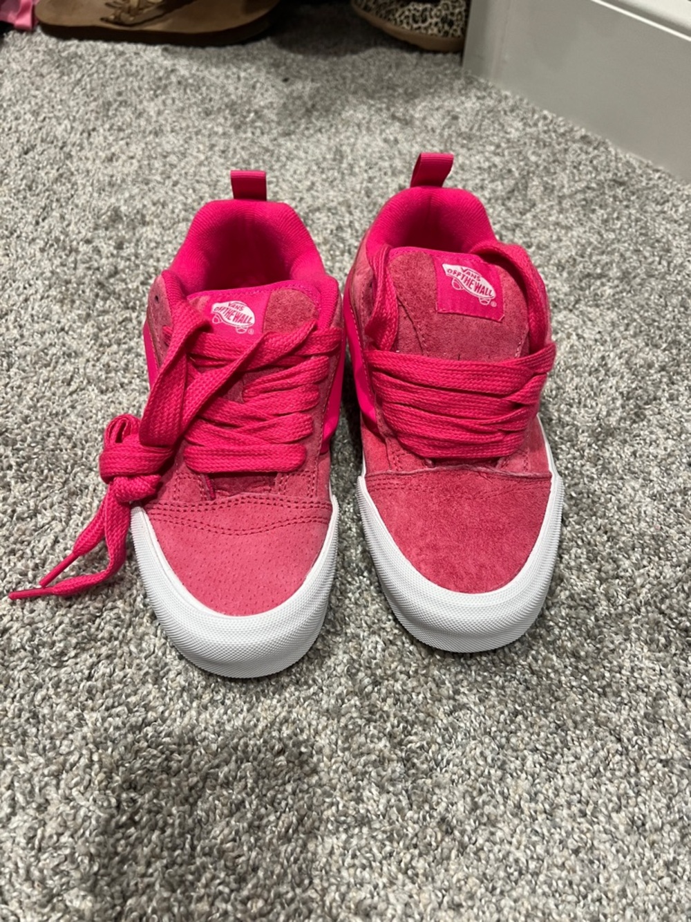 Vans Women's Pink Suede Skate Shoes